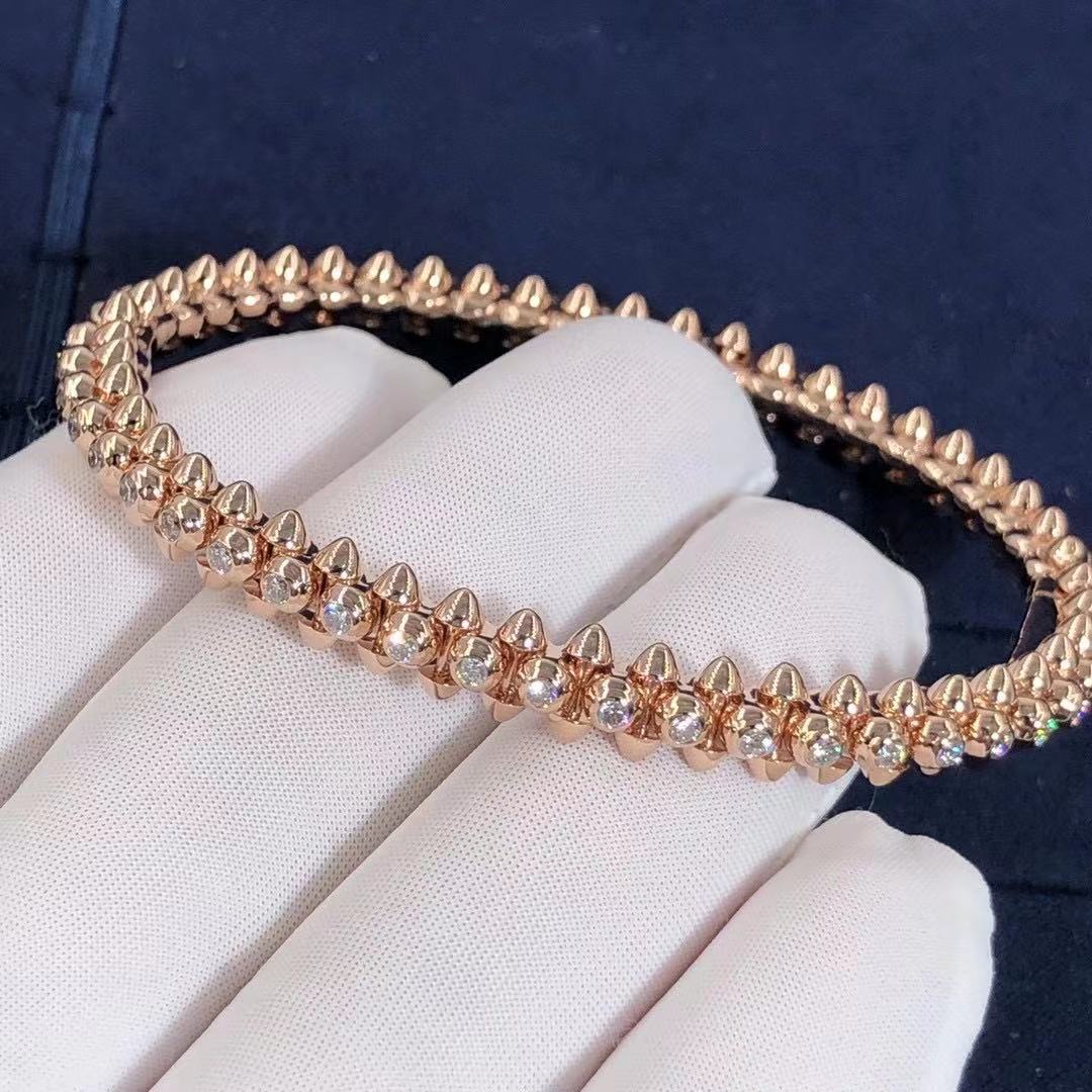 18K Rose Gold Clash De Cartier Bracelet with Diamonds