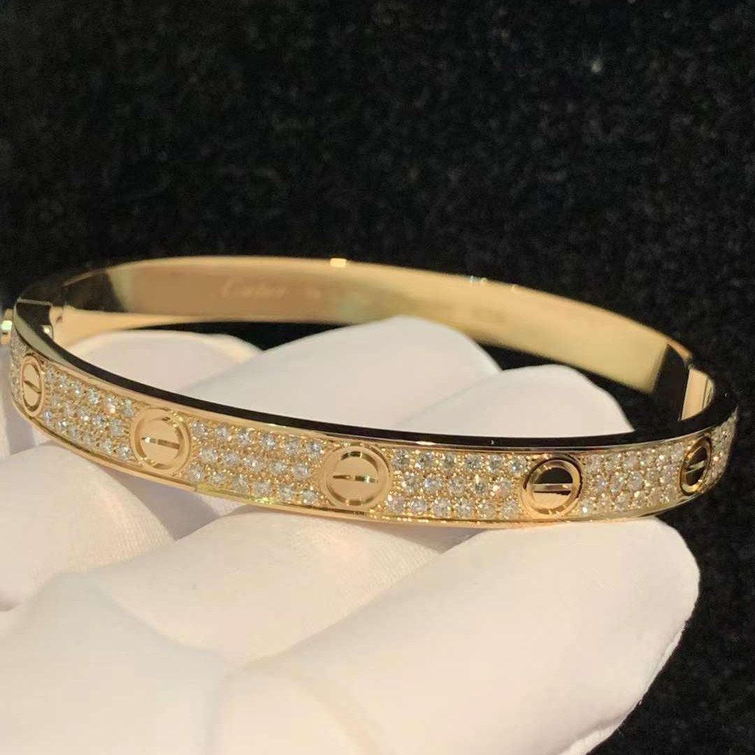 Cartier Love Bracelet in 18k Yellow Gold with 204 Diamond-Paved
